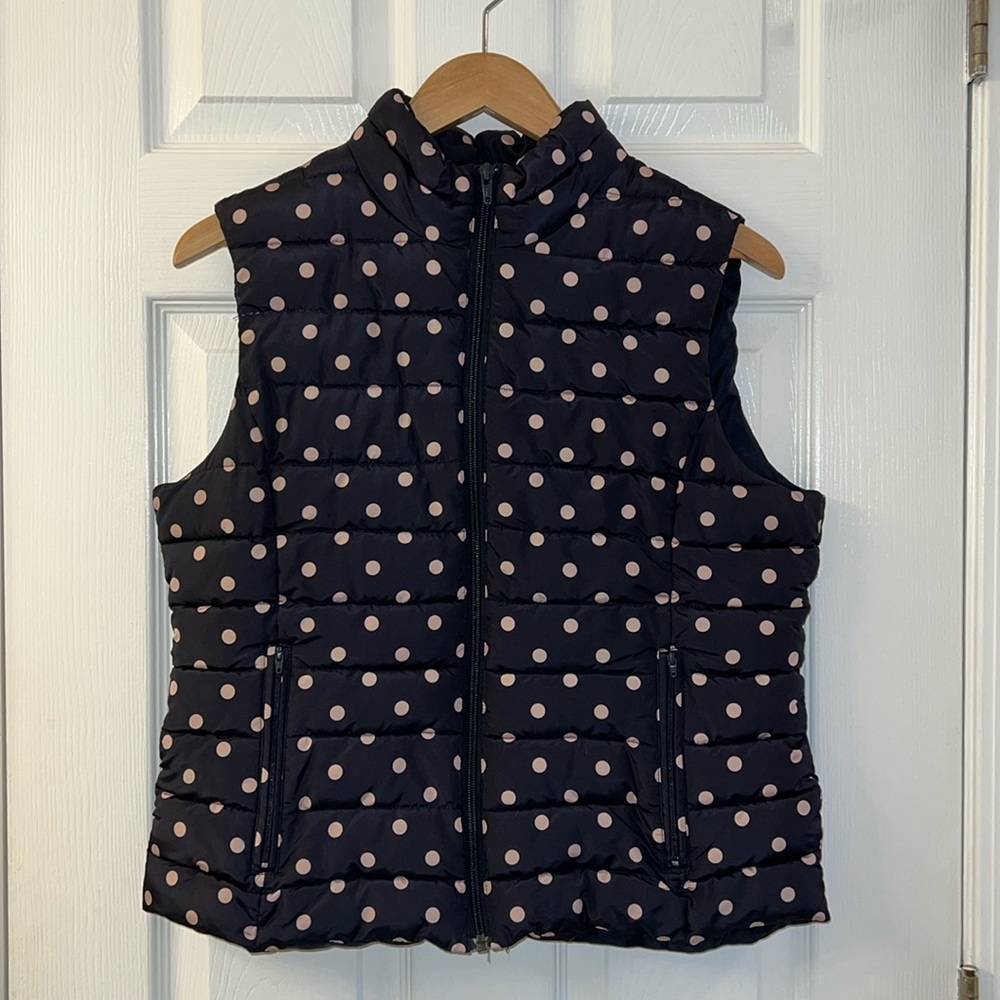 Polka Dot Puffer Vest